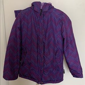 PURPLE POLKA DOT WINTER COAT